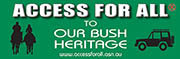 Logo "Access for All to Our Bush Heritage"